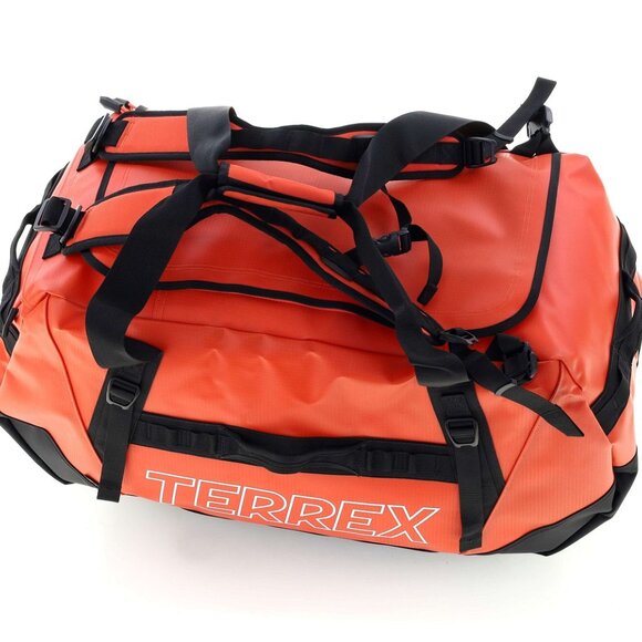 Adidas Terrex RAIN.RDY Expedition Backpack/Duffel Bag Medium 70L, Orange/Black - Picture 1 of 4